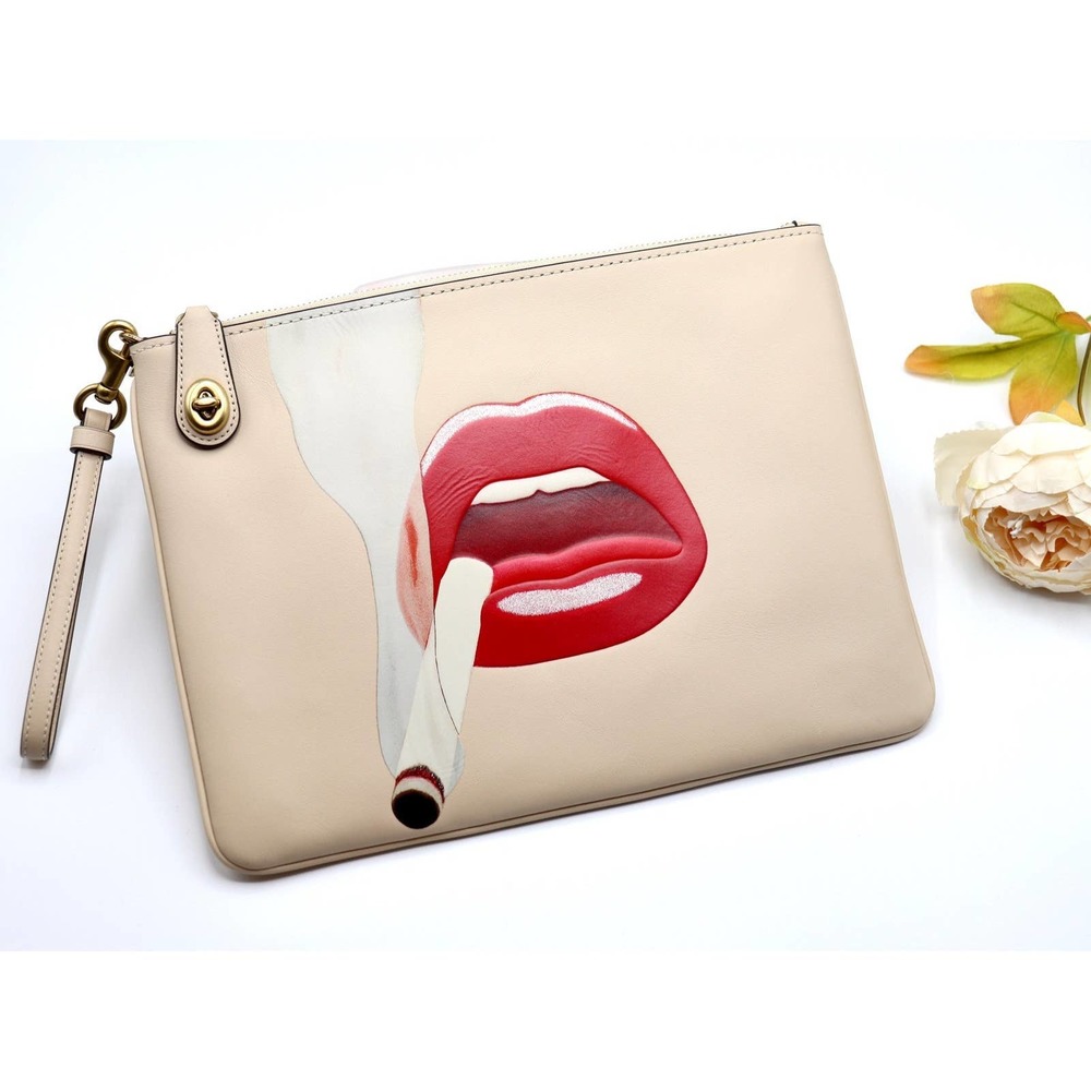 NWT AUTHENTIC Coach X Tom Wesselmann Large Turnlock Wristlet